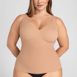 HoneyLove LiftWear Tank Seamless bra top Shapewear in tan plus size 3X